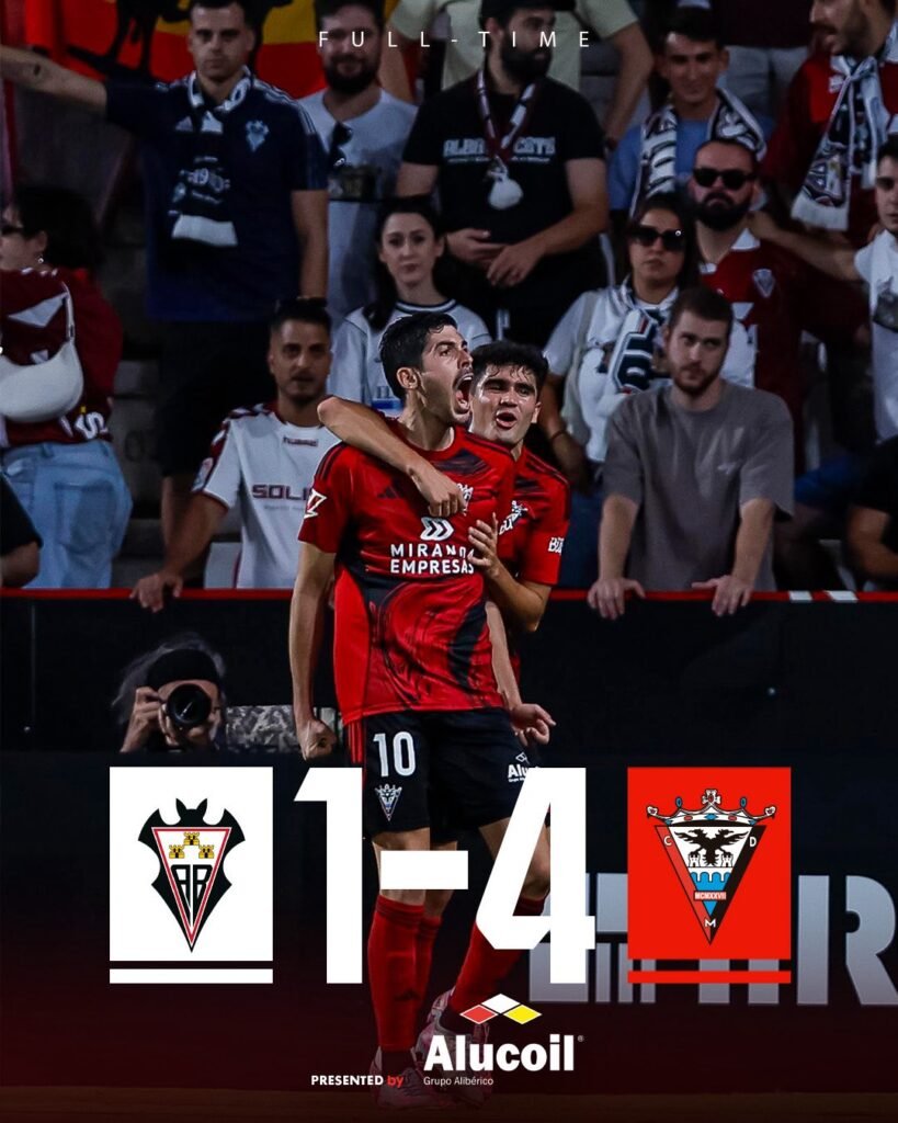El Albacete cae ante el Mirandés en el Carlos Belmonte, en un contundente 1-4.