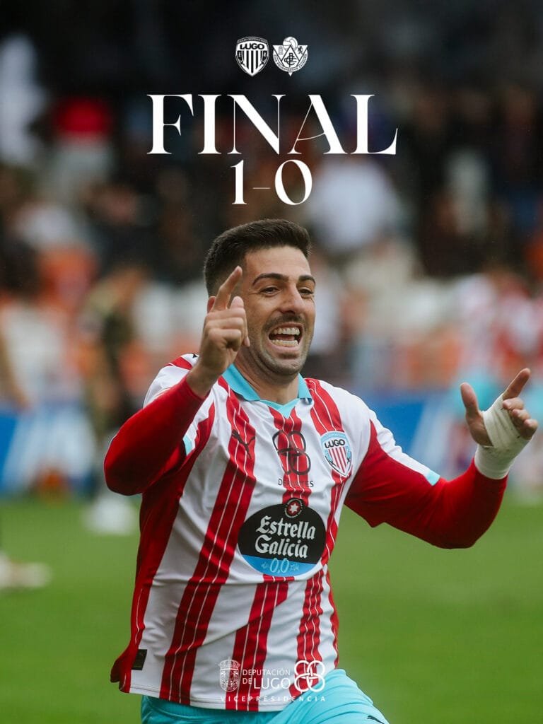 El CD Lugo vence al Cacereño 1-0 en casa.