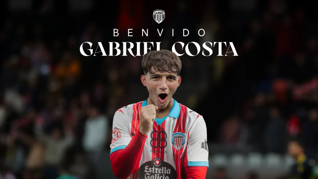 El CD Lugo incorpora al mediocentro portugués Gabriel Costa.
